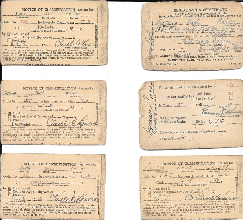 Lyman's Selective Service and Registration