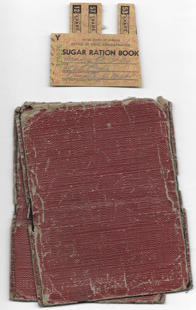War Ration Booklet, Dennis' Sugar Ration Stamps