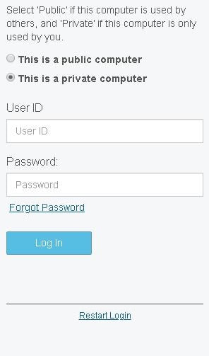 The screen presented for Scenario 2 displays the Forgot Password link directly underneath the Password screen.